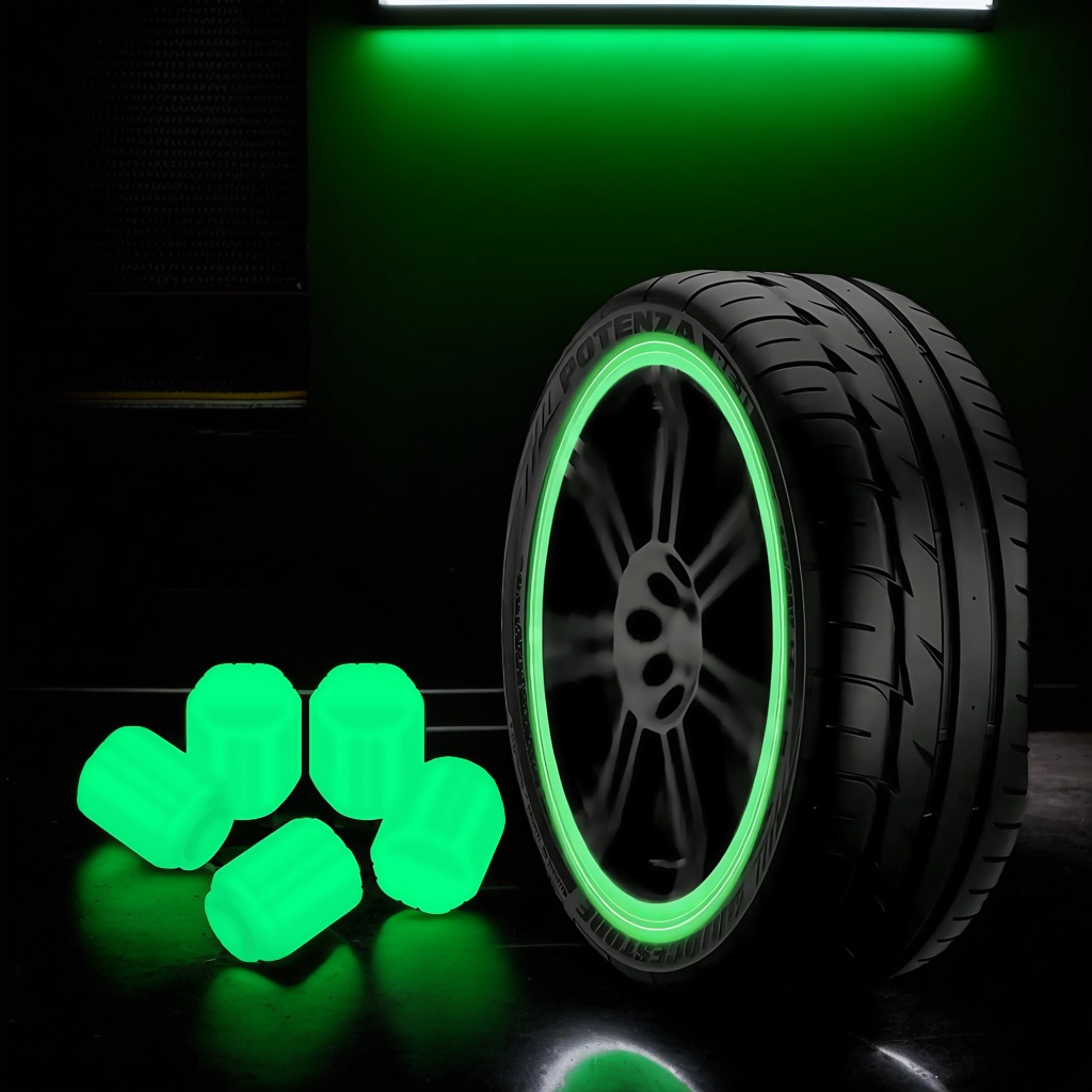 Scooter Tire - أغطية صمامات الإطارات المضيئة: ديكور للسيارة