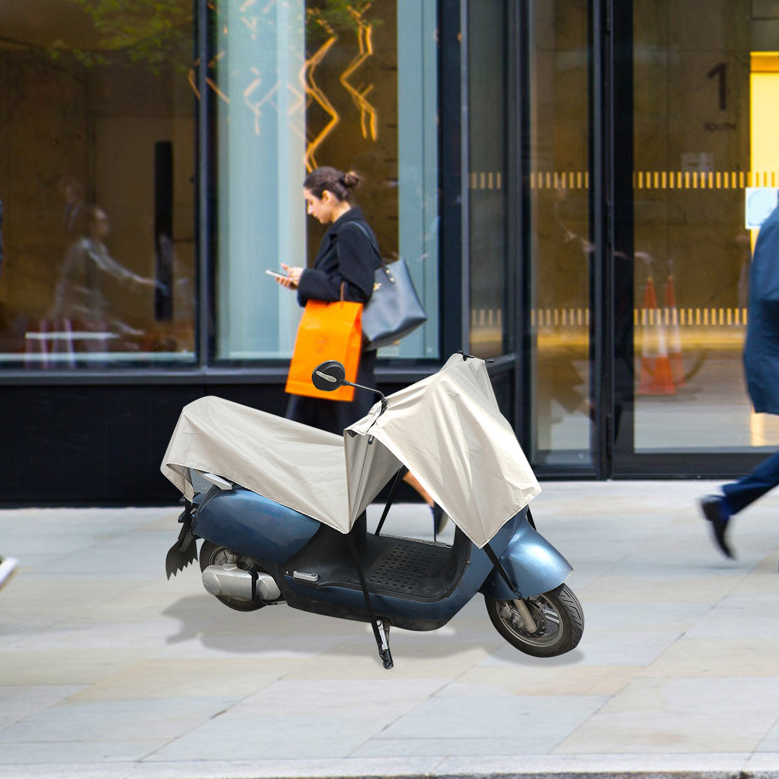 Electric Scooter Rain Cover - غطاء سكوتر كبير الحجم مقاوم للماء