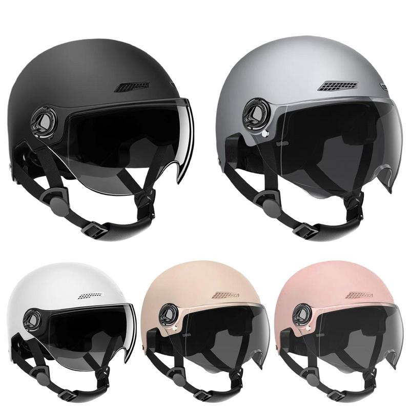 Scooter Helmet Set - خوذة دراجة نارية للرجال والنساء ،