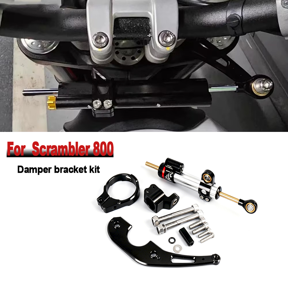 Steering Damper Stabilizer Kit Cnc - طقم تثبيت مثبت توجيه الدراجة النارية