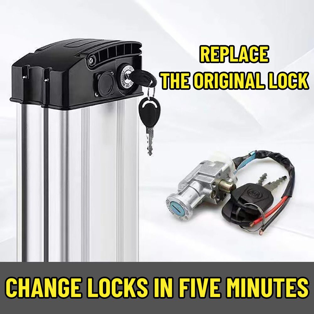 Electric Scooter Charger - E-الدراجة قفل البطارية مع 2 مفاتيح