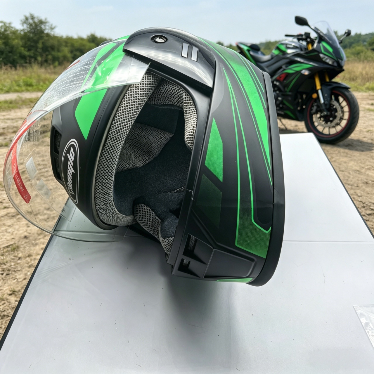 خوذة دراجة نارية كاملة الوجه ل - مراجعة Scooter Helmet Set وسعره
