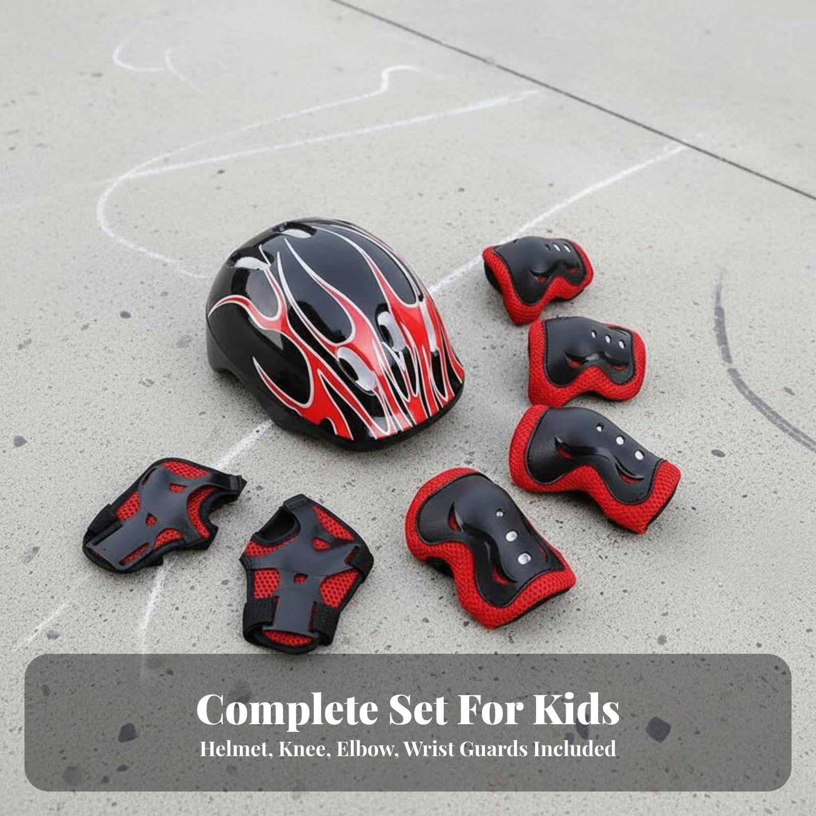 مجموعة خوذة وواقيات للركبة وال - مراجعة Scooter Helmet Set وسعره