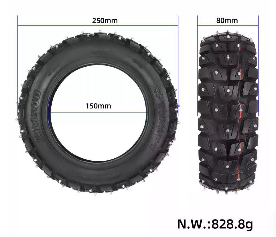 إطار ثلج STLF T255*80 مع مسامي - مراجعة Scooter Tire وسعره