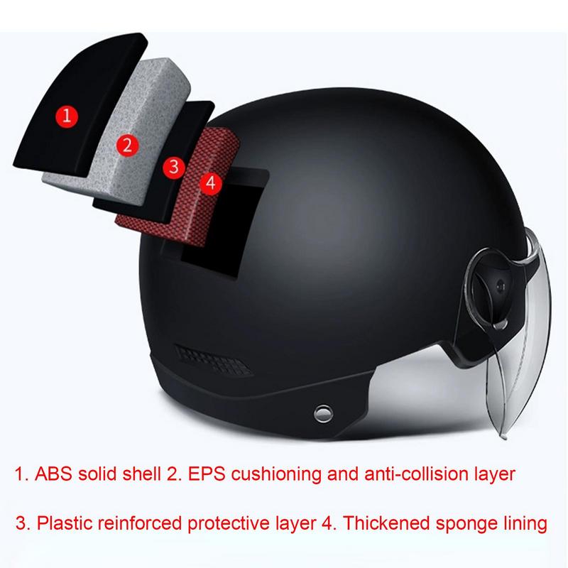 خوذة دراجة نارية للرجال والنسا - مراجعة Scooter Helmet Set وسعره