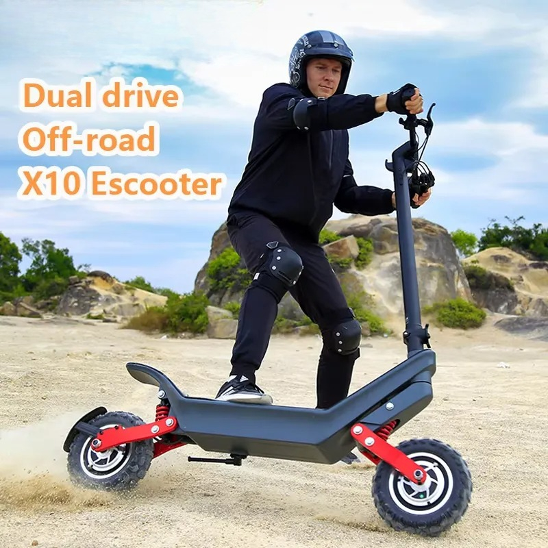 سكوتر كهربائي قوي X10 بمحركين  - مراجعة Electric Scooter Adults وسعره