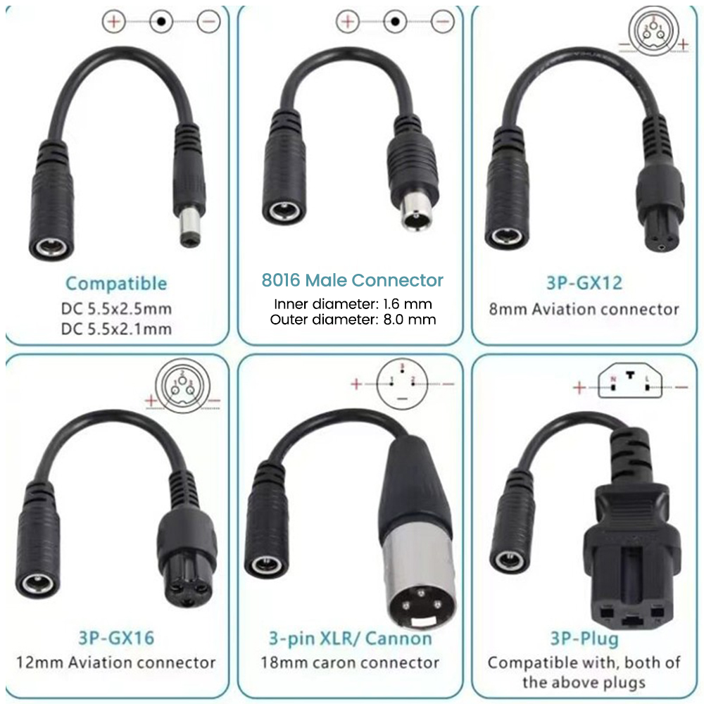كابل محول موصل DC5.5MM إلى M12 - مراجعة Electric Scooter Charger وسعره
