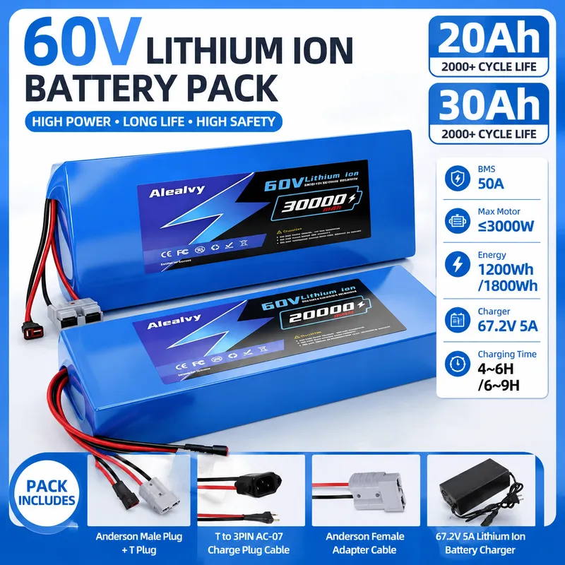   حزمة بطارية ليثيوم 21700 بقو - مراجعة 60V 30Ah 21700 Battery Pack وسعره