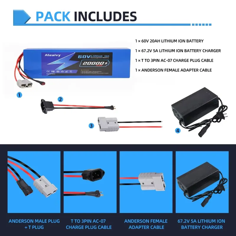   حزمة بطارية ليثيوم 21700 بقو - مراجعة 60V 30Ah 21700 Battery Pack وسعره