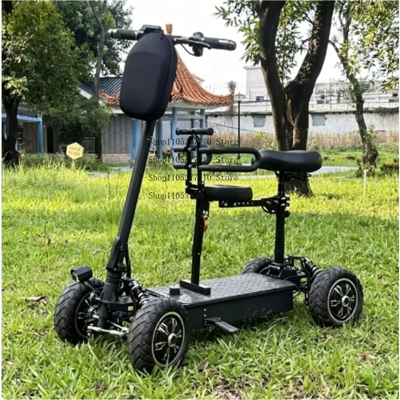 سكوتر كهربائي رباعي العجلات، ع - مراجعة Folding Electric Scooter وسعره